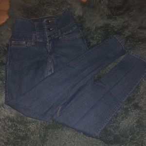 Super high waisted skinny jeans
